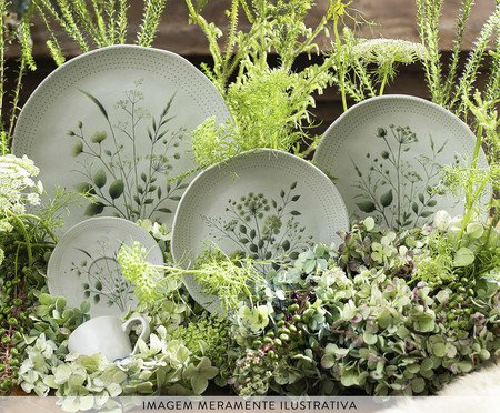 Jogo de Pratos para Sobremesa Orgânico Ammi Floral | Westwing