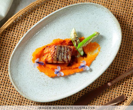 Jogo de Travessas Oval Orgânico Vanilla Cru | Westwing