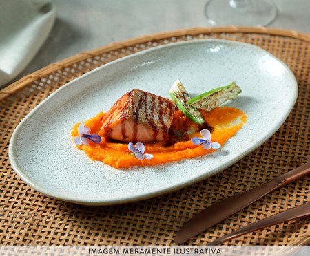 Jogo de Travessas Oval Orgânico Vanilla Cru | Westwing