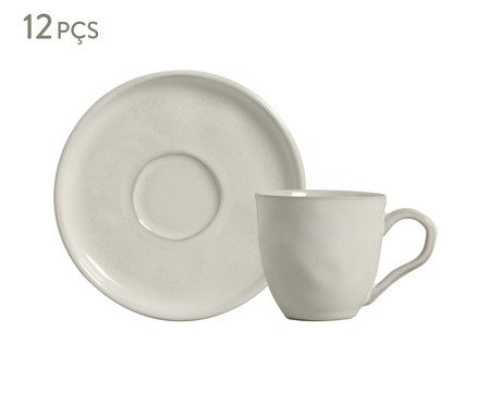 Jogo de Xícaras para Café Bio Glam Branco | Westwing