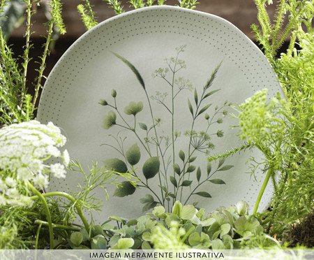 Jogo de Pratos Raso Orgânico Ammi Floral | Westwing