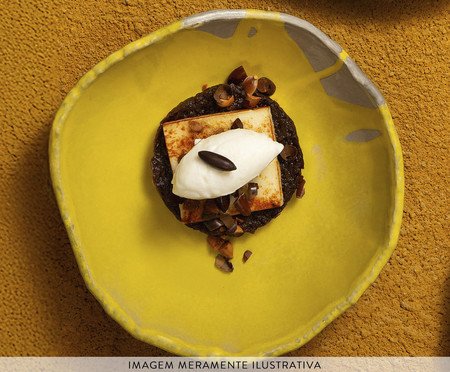 Jogo de Pratos Fundo Orgânico Eco Stone Cerrado Amarelo | Westwing