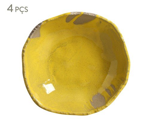 Jogo de Pratos Fundo Orgânico Eco Stone Cerrado Amarelo, Amarelo | WestwingNow