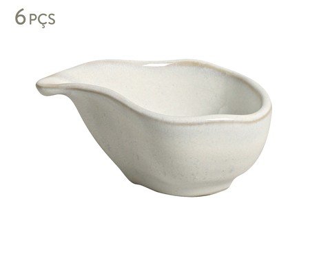 Jogo de Molheiras Oval Orgânico Glam Branco | Westwing