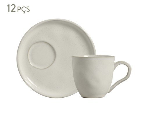 Jogo de Xícaras para Chá Descentralizado Bio Glam Branco, Bege | WestwingNow