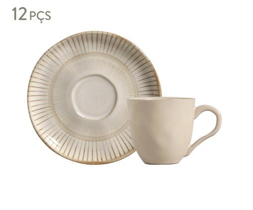 Jogo de Xícaras para Chá Bio Mirage Étnico, Bege | WestwingNow