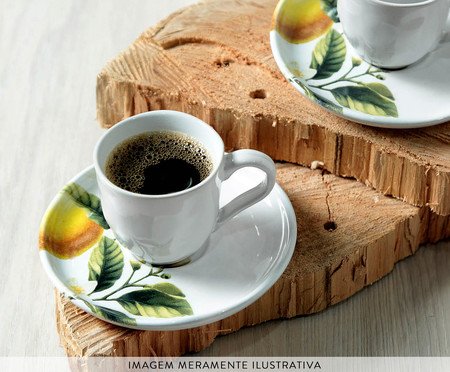 Jogo de Xícaras para Café Bio Limonata Frutas | Westwing