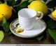 Jogo de Xícaras para Café Bio Lemon Frutas, Branco | WestwingNow