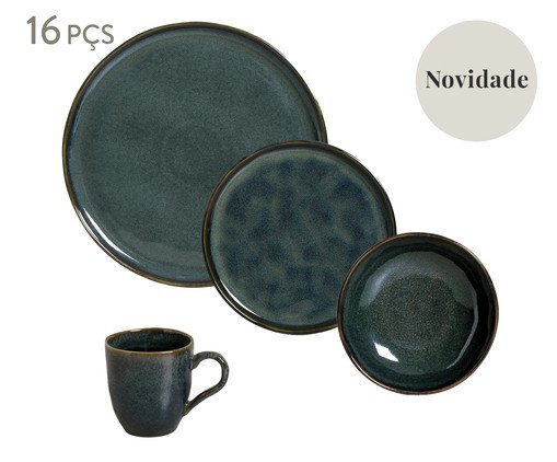Aparelho de Jantar Bio Oceano Azul, Preto | WestwingNow