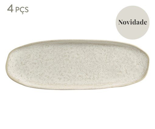 Jogo de Travessas Oval Rasa Orgânico Vanilla Cru, Bege | WestwingNow