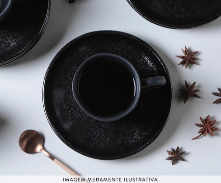 Jogo de Xícaras para Chá Bio Eclipse Preto | Westwing