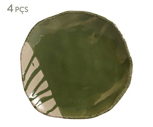 Jogo de Pratos Raso Orgânico Eco Stone Amazônia Verde, Verde | WestwingNow