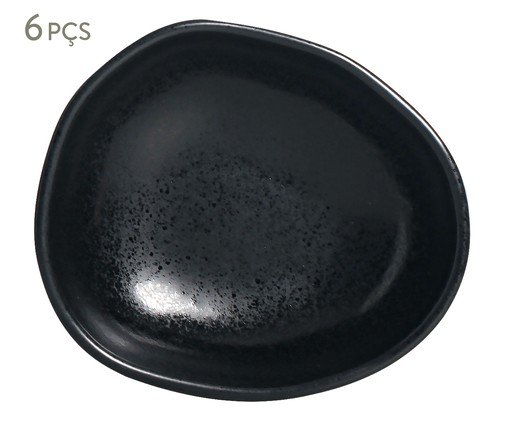 Jogo de Cumbucas Oval Orgânico Eclipse Preto, Preto | WestwingNow