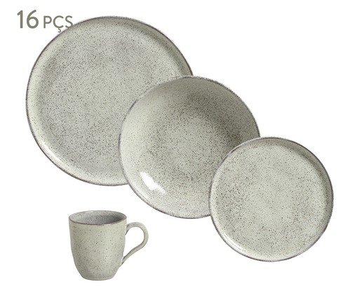 Aparelho de Jantar Bio Pistache Verde Menta, Cinza | WestwingNow