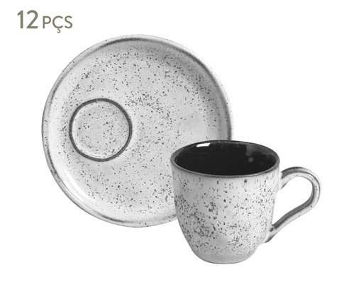 Jogo de Xícaras para Café Descentralizado Bio Echo Branco, Cinza | WestwingNow