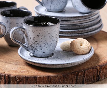 Jogo de Xícaras para Café Descentralizado Bio Echo Branco | Westwing