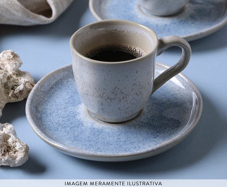 Jogo de Xícaras para Café Bio Wave Azul | Westwing