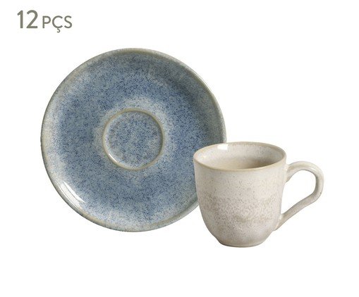 Jogo de Xícaras para Café Bio Wave Azul, Colorido | WestwingNow