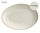 Jogo de Pratos para Sobremesa Oval Orgânico Vanilla Cru, Bege | WestwingNow