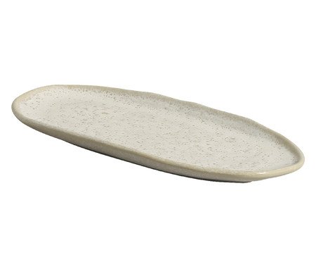 Jogo de Travessas Oval Rasa Pequena Orgânico Vanilla Cru | Westwing
