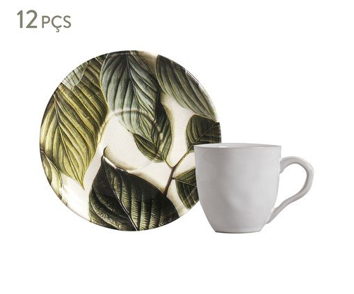 Jogo de Xícaras para Chá Bio Éden Floral, Branco | WestwingNow