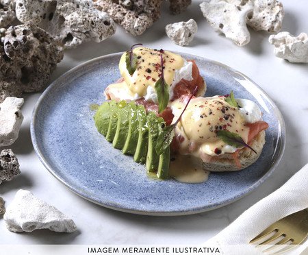 Jogo de Pratos para Sobremesa Bio Wave Azul | Westwing