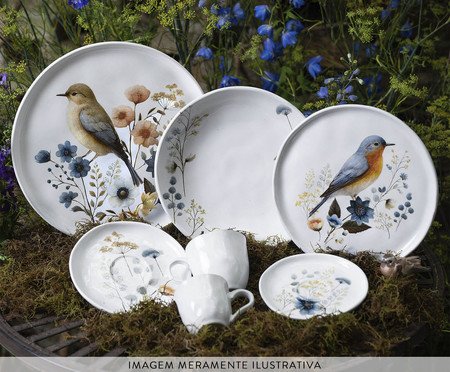 Jogo de Pratos Fundo Bio Bella Floral | Westwing