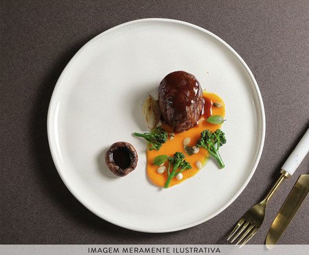 Jogo de Pratos Raso Bio Glam Branco | Westwing