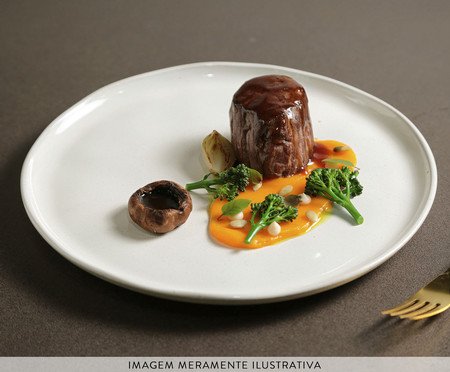 Jogo de Pratos Raso Bio Glam Branco | Westwing