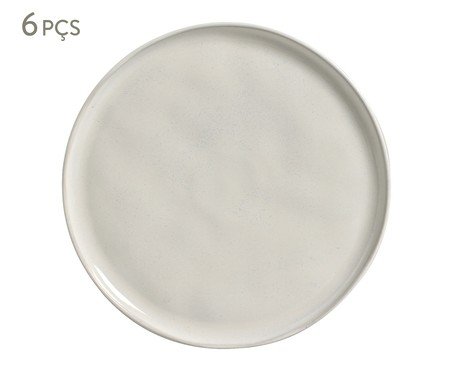 Jogo de Pratos Raso Bio Glam Branco | Westwing