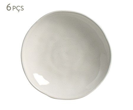 Jogo de Pratos Fundo Orgânico Glam Branco | Westwing