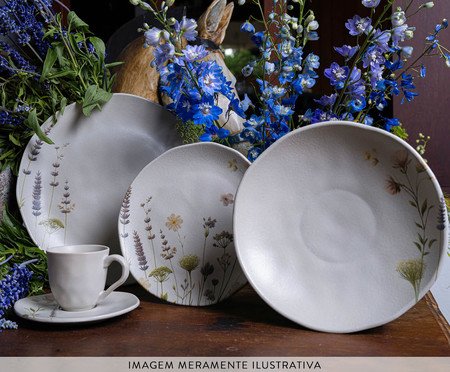 Jogo de Xícaras para Café Orgânico Lavanda Floral | Westwing