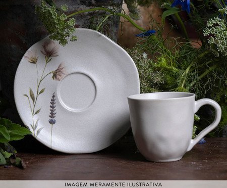 Jogo de Xícaras para Café Orgânico Lavanda Floral | Westwing