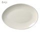 Jogo de Pratos para Sobremesa Oval Orgânico Glam Branco, Branco | WestwingNow