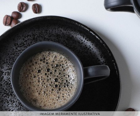 Jogo de Xícaras para Café Bio Eclipse Preto | Westwing
