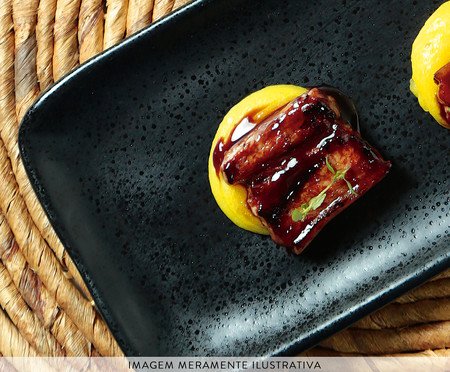 Jogo de Travessas Retangular Pequena Eclipse Preto | Westwing