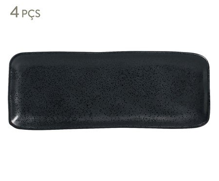 Jogo de Travessas Retangular Pequena Eclipse Preto | Westwing