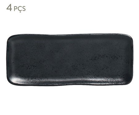 Jogo de Travessas Retangular Pequena Eclipse Preto | Westwing