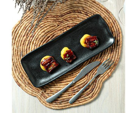 Jogo de Travessas Retangular Pequena Eclipse Preto | Westwing