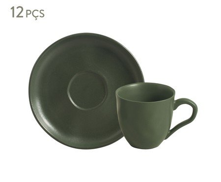 Jogo de Xícaras para Chá Bio Leaf Verde | Westwing