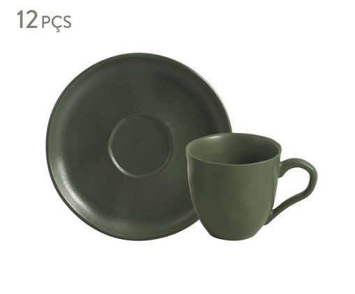 Jogo de Xícaras para Chá Bio Leaf Verde, Verde | WestwingNow
