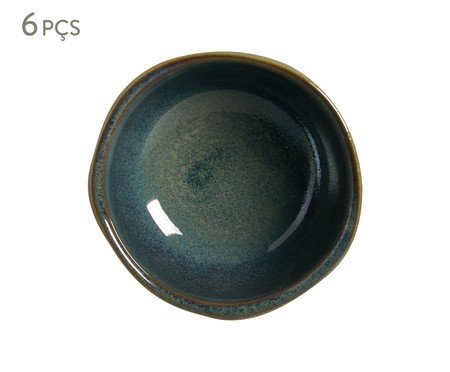 Jogo de Ramequins Pequeno Orgânico Oceano Azul | Westwing