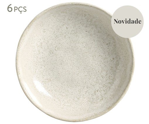 Jogo de Pratos Fundo Bio Vanilla Cru, Bege | WestwingNow