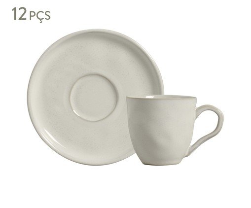 Jogo de Xícaras para Chá Bio Glam Branco, Bege | WestwingNow