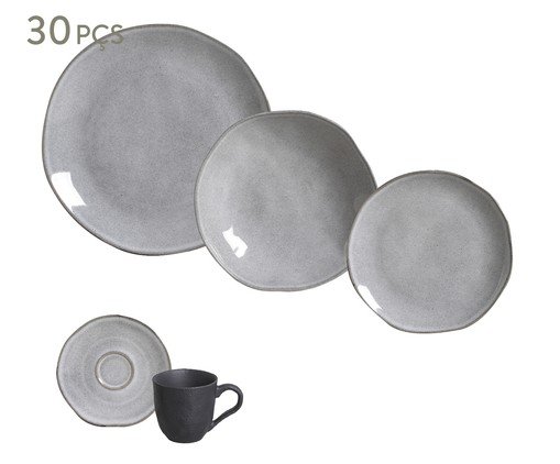 Aparelho de Jantar Orgânico Concreto Cinza, Cinza | WestwingNow