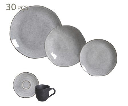 Aparelho de Jantar Orgânico Concreto Cinza | Westwing