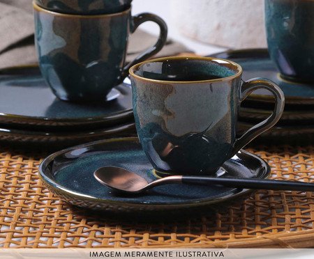 Jogo de Xícaras para Café Descentralizado Bio Oceano Azul | Westwing