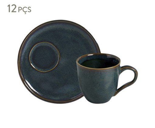 Jogo de Xícaras para Café Descentralizado Bio Oceano Azul, Preto | WestwingNow