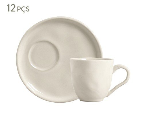 Jogo de Xícaras para Chá Descentralizado Bio Clay Areia, Bege | WestwingNow