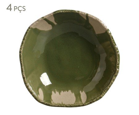 Jogo de Pratos Fundo Orgânico Eco Stone Amazônia Verde | Westwing